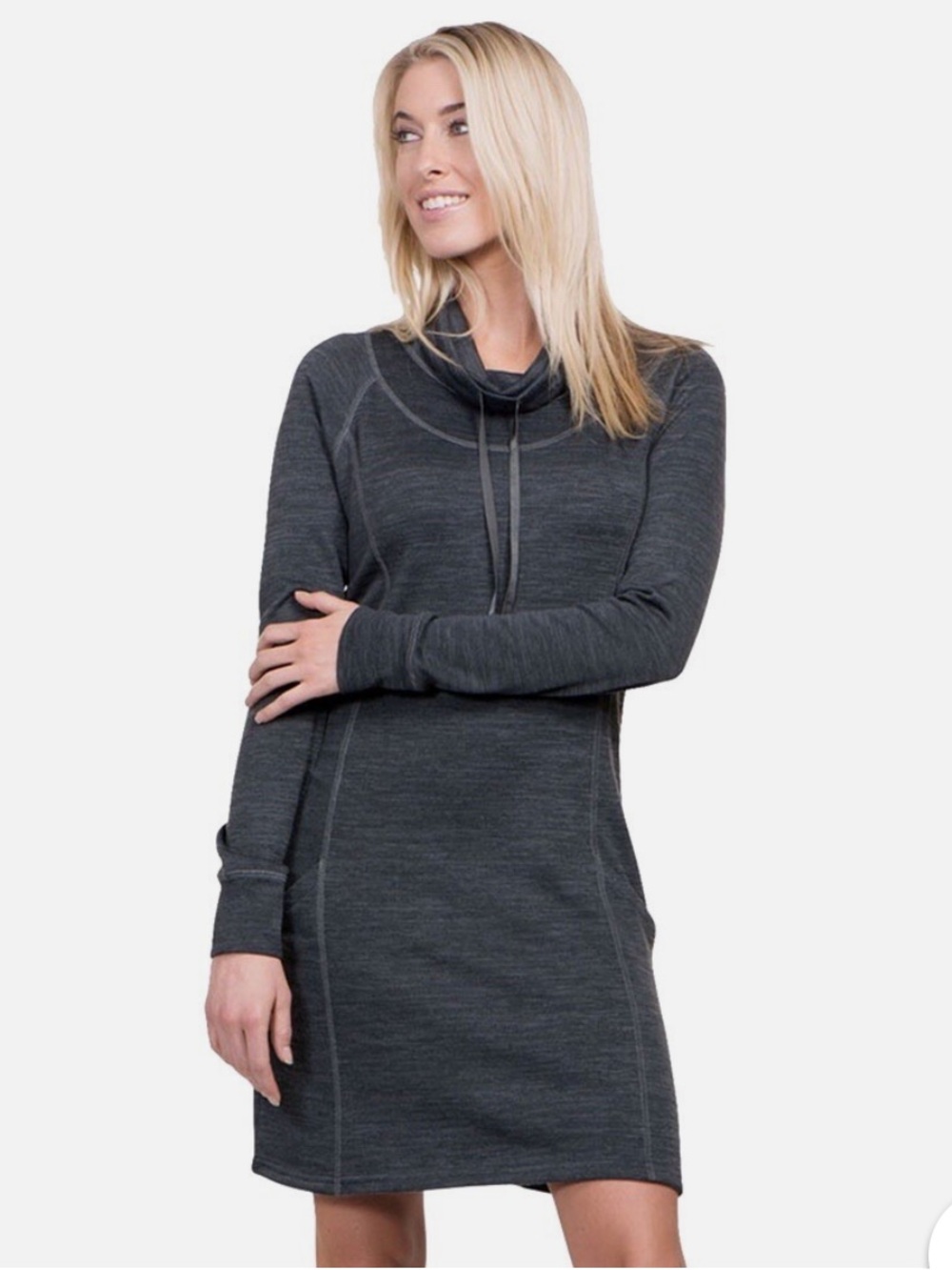 Kuhl Lea Long Sleeve Cowl Neck Dress S NWT